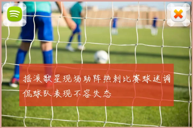 摇滚歌星现场助阵热刺比赛球迷调侃球队表现不容失态